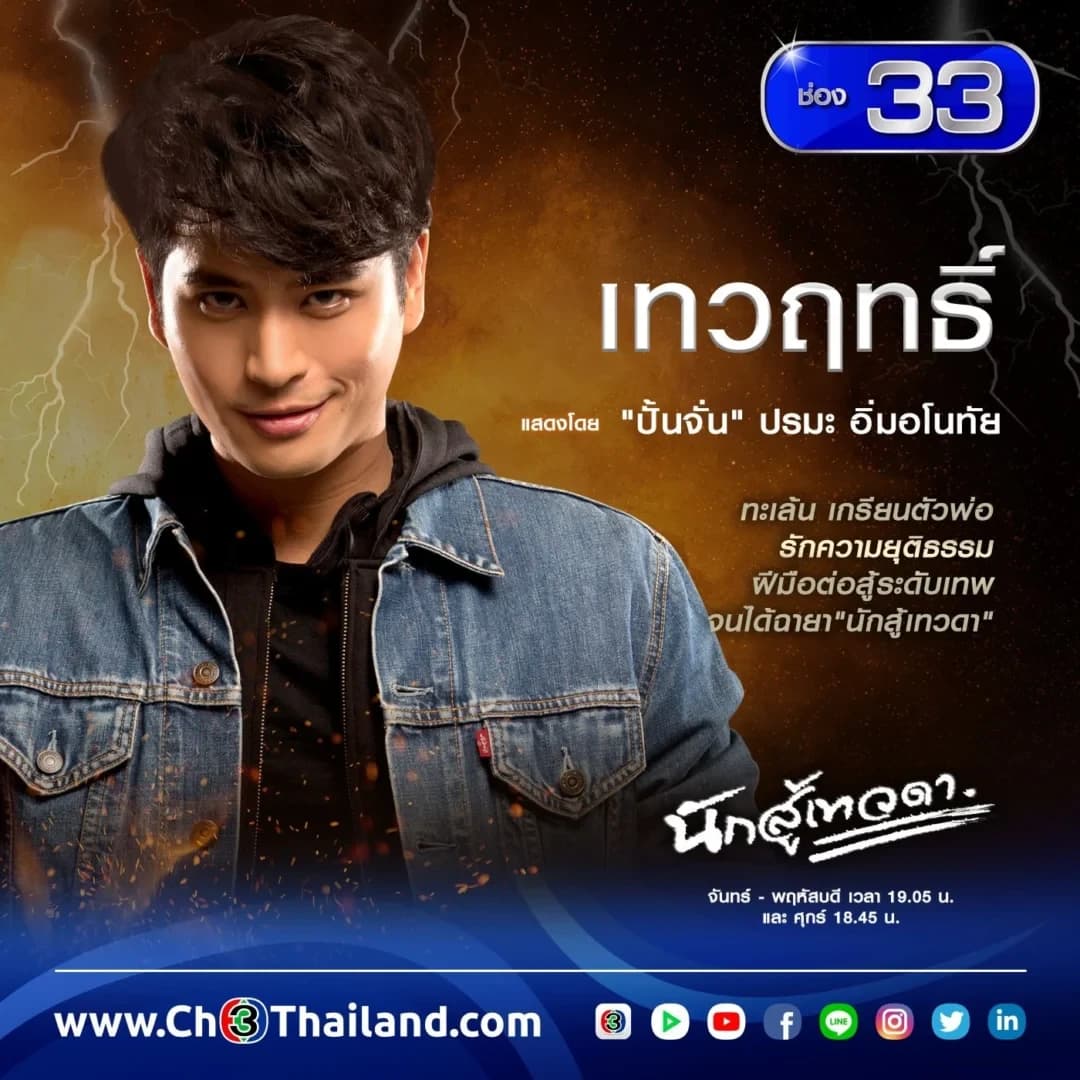 โปสเตอร์ละคร นักสู้เทวดา ใช้เป็นพื้นหลัง