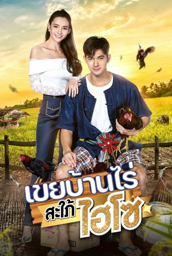 โปสเตอร์ละคร เขยบ้านไร่ สะใภ้ไฮโซ ใช้เป็นพื้นหลัง