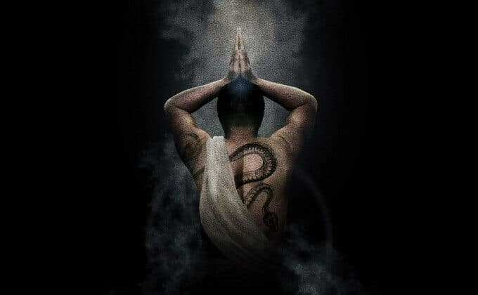 โปสเตอร์ละคร คนทรงเจ้า ใช้เป็นพื้นหลัง