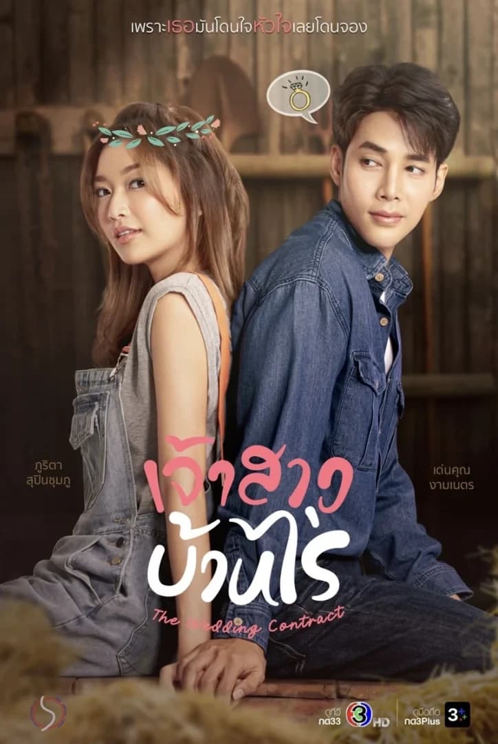 โปสเตอร์ละคร เจ้าสาวบ้านไร่ ใช้เป็นพื้นหลัง