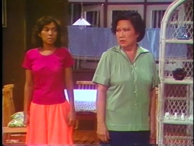 โปสเตอร์ละคร ผู้หญิงคนนั้นชื่อบุญรอด ใช้เป็นพื้นหลัง