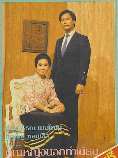 โปสเตอร์ละคร คุณหญิงนอกทำเนียบ ใช้เป็นพื้นหลัง