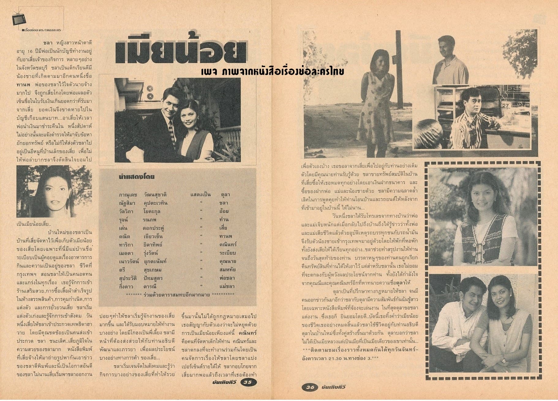 โปสเตอร์ละคร เมียน้อย ใช้เป็นพื้นหลัง