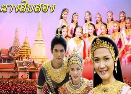 โปสเตอร์ละคร นางสิบสอง ใช้เป็นพื้นหลัง