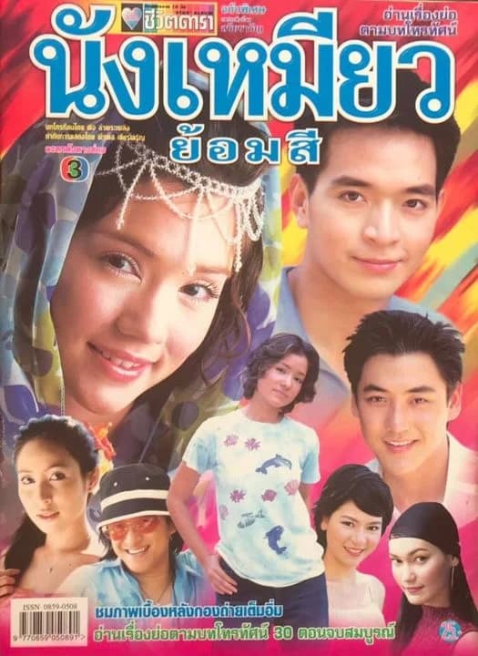 โปสเตอร์ละคร นังเหมียวย้อมสี ใช้เป็นพื้นหลัง