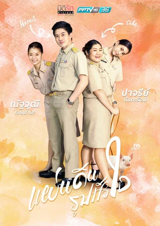 โปสเตอร์ละคร มิติรัก ผ่านเลนส์ แผ่นดินรูปหัวใจ ใช้เป็นพื้นหลัง