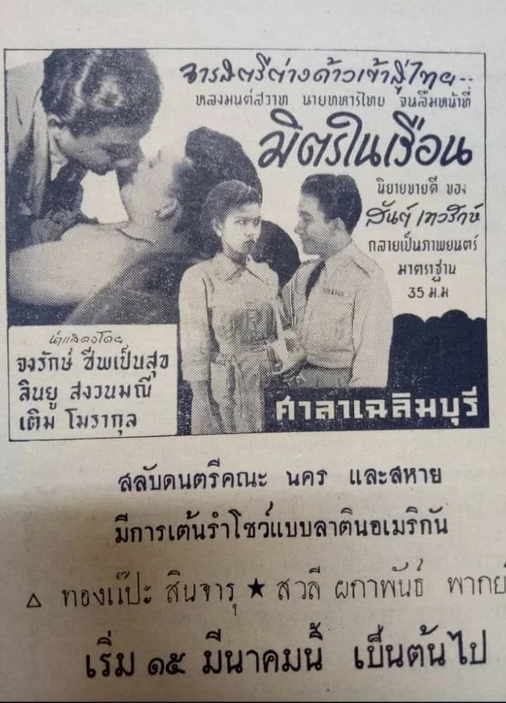 โปสเตอร์ภาพยนตร์ มิตรในเรือน ใช้เป็นพื้นหลัง