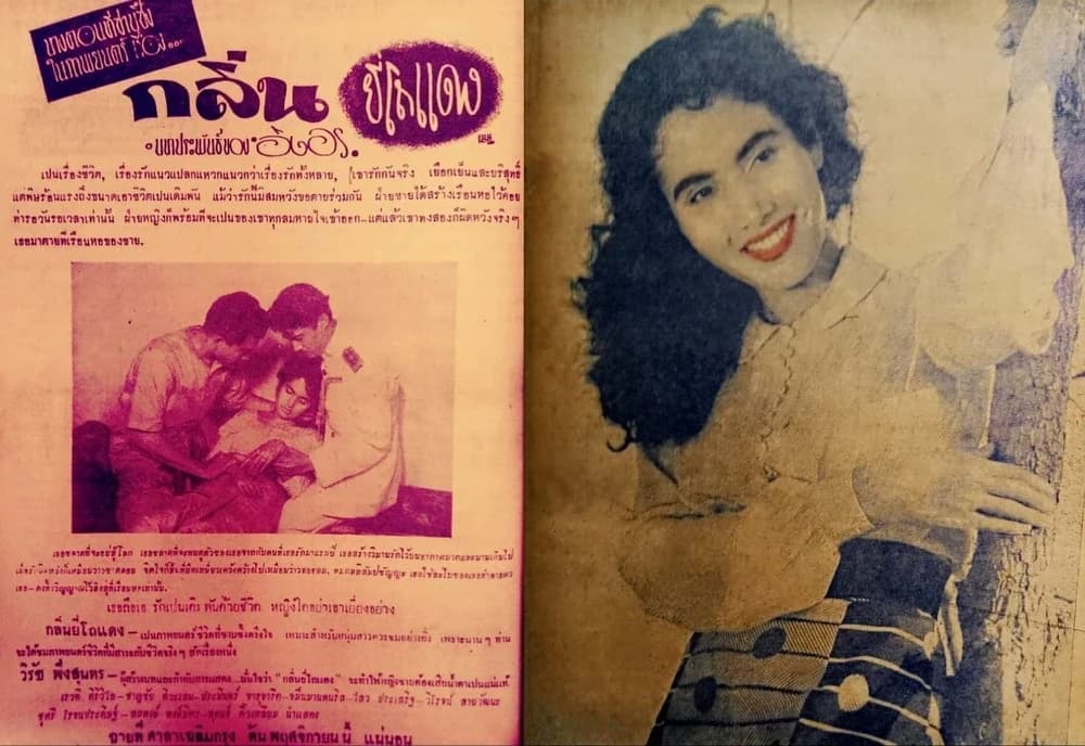 โปสเตอร์ภาพยนตร์ กลิ่นยี่โถแดง ใช้เป็นพื้นหลัง