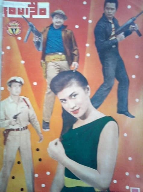 โปสเตอร์ภาพยนตร์ รอยเสือ ใช้เป็นพื้นหลัง