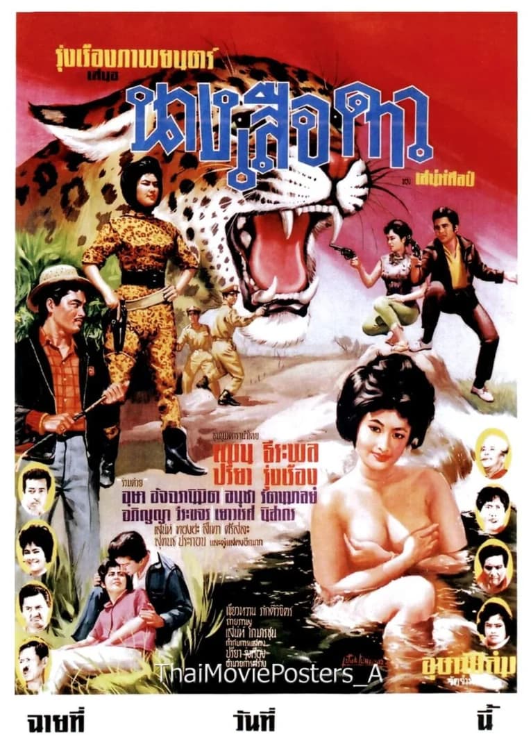 โปสเตอร์ภาพยนตร์ นางเสือดาว ใช้เป็นพื้นหลัง