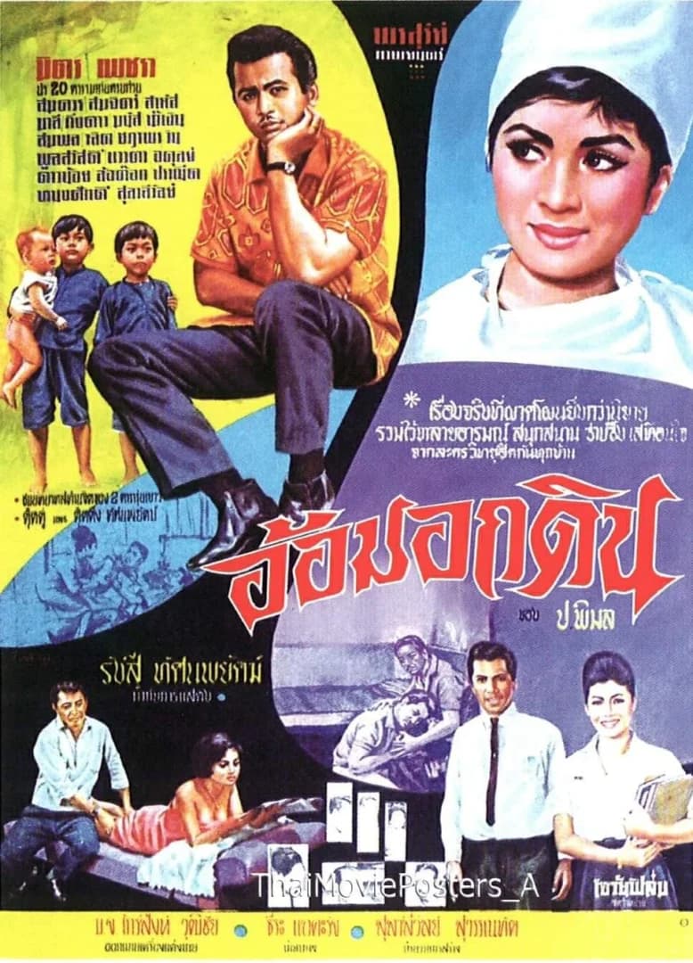 โปสเตอร์ภาพยนตร์ อ้อมอกดิน ใช้เป็นพื้นหลัง