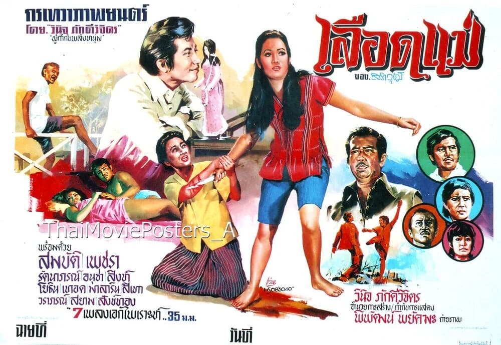 โปสเตอร์ภาพยนตร์ เลือดแม่ ใช้เป็นพื้นหลัง