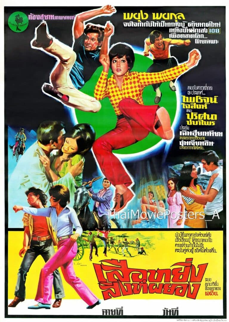 โปสเตอร์ภาพยนตร์ เสือหยิ่งสิงห์ผยอง ใช้เป็นพื้นหลัง