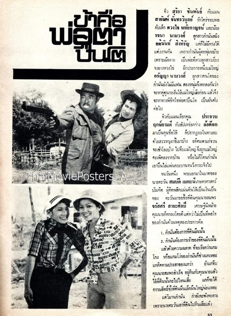 โปสเตอร์ภาพยนตร์ พ่อตาปืนโต ใช้เป็นพื้นหลัง