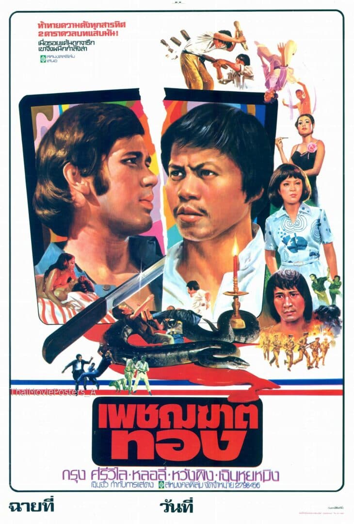 โปสเตอร์ภาพยนตร์ เพชฌฆาตทอง ใช้เป็นพื้นหลัง