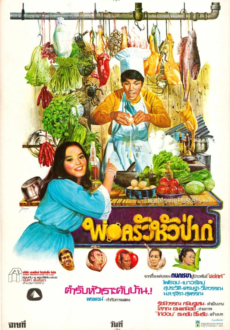 โปสเตอร์ภาพยนตร์ พ่อครัวหัวป่าก์ ใช้เป็นพื้นหลัง