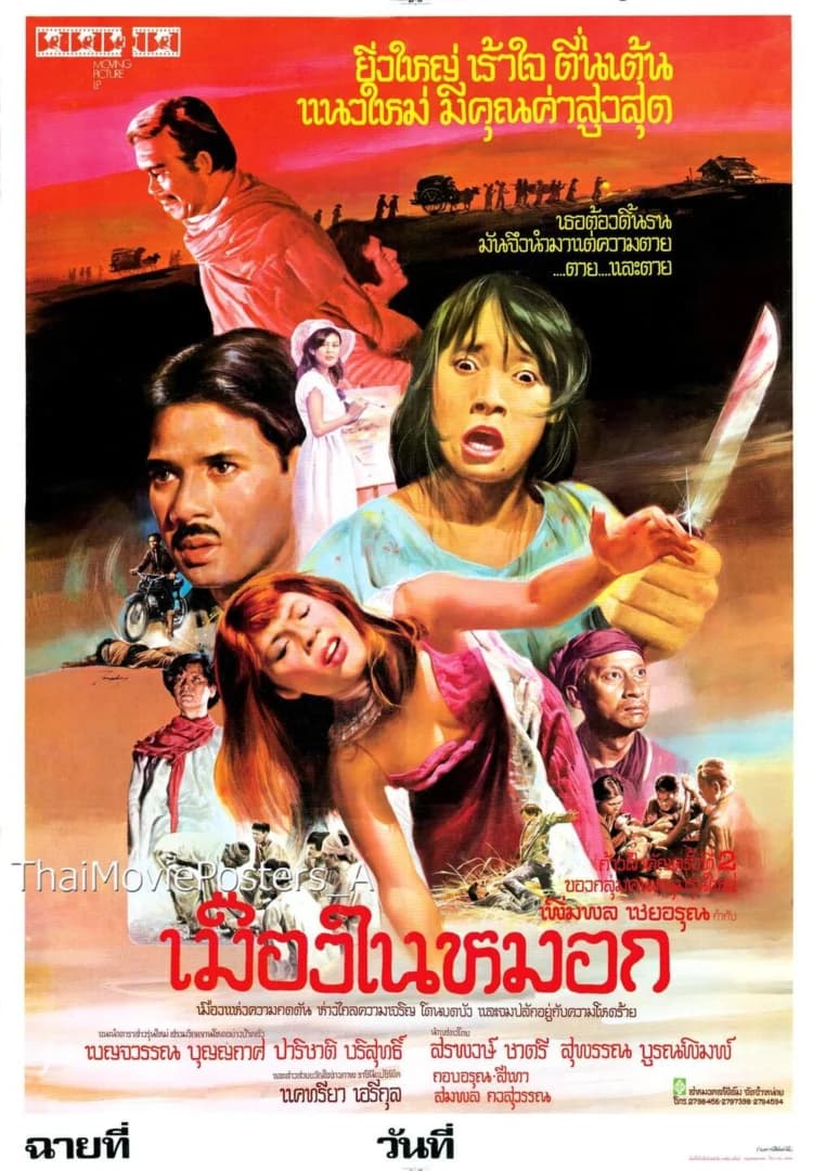 โปสเตอร์ภาพยนตร์ เมืองในหมอก ใช้เป็นพื้นหลัง