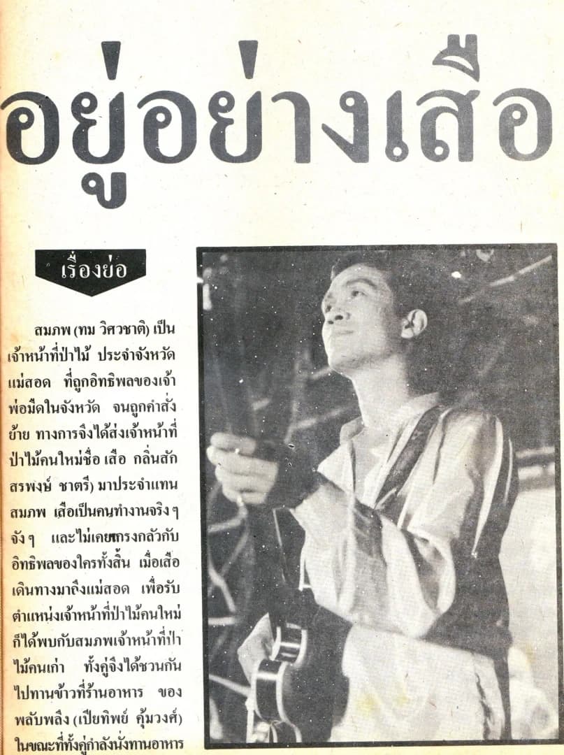 โปสเตอร์ภาพยนตร์ อยู่อย่างเสือ ใช้เป็นพื้นหลัง