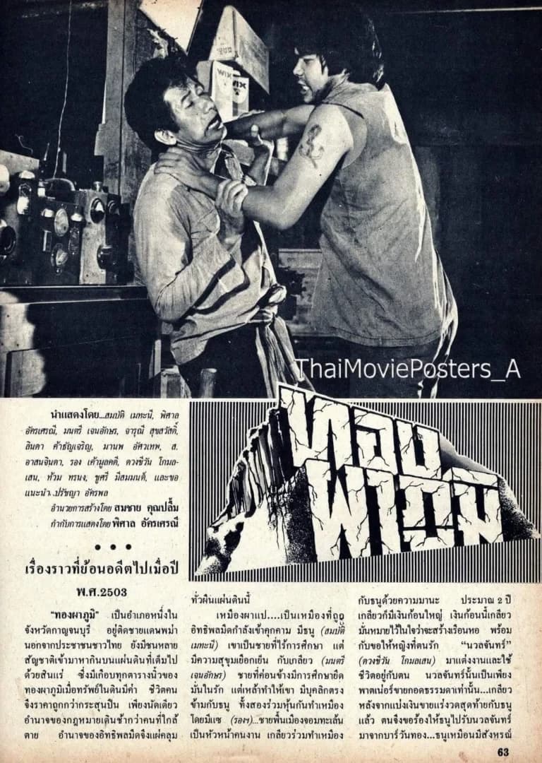 โปสเตอร์ภาพยนตร์ ทองผาภูมิ ใช้เป็นพื้นหลัง