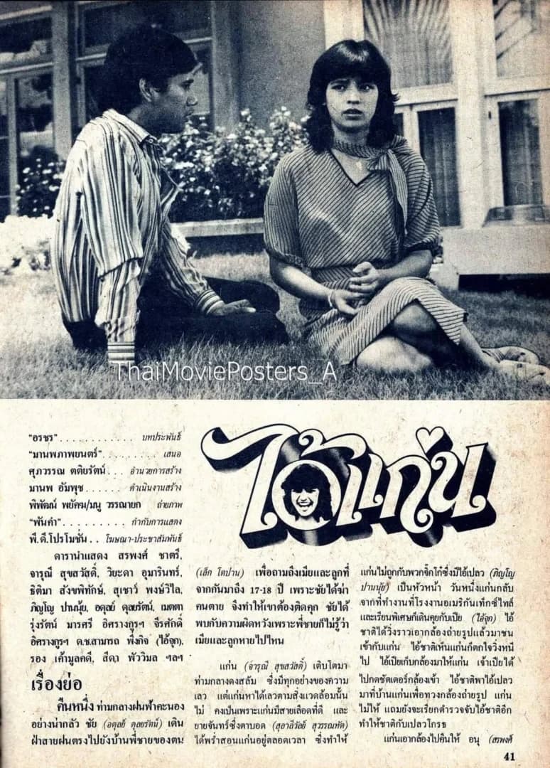 โปสเตอร์ภาพยนตร์ ไอ้แก่น ใช้เป็นพื้นหลัง