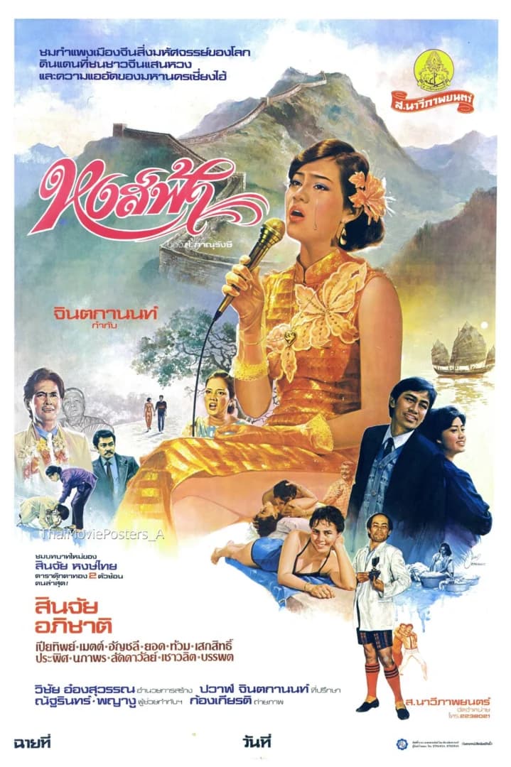 โปสเตอร์ภาพยนตร์ หงส์ฟ้า ใช้เป็นพื้นหลัง