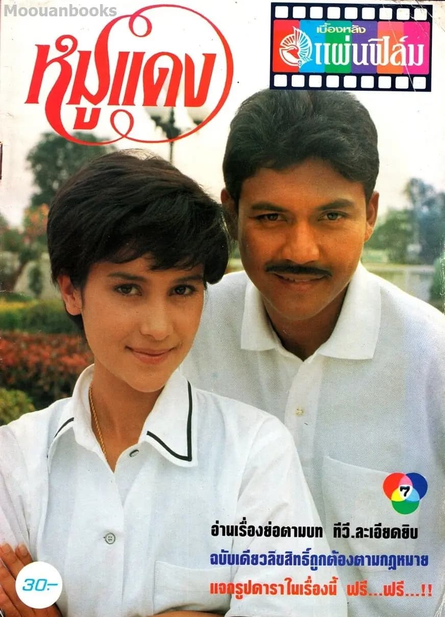 โปสเตอร์ละคร หมูแดง ใช้เป็นพื้นหลัง