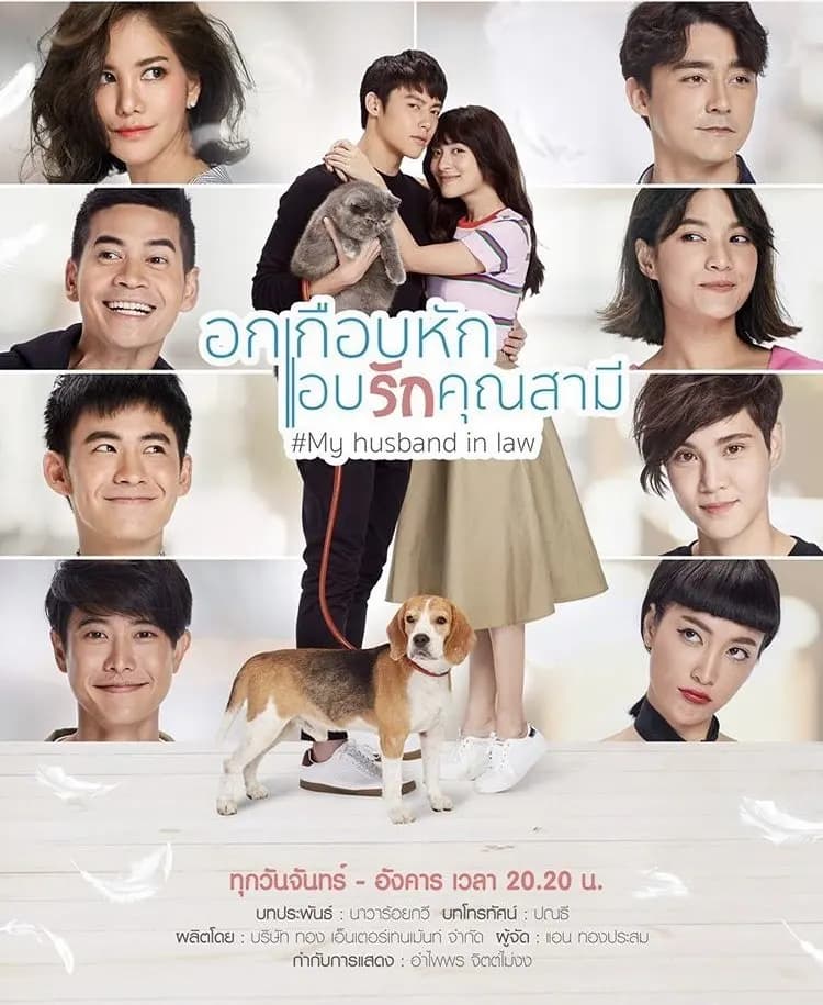 โปสเตอร์ละคร อกเกือบหักแอบรักคุณสามี (2563) - Thai Content DB