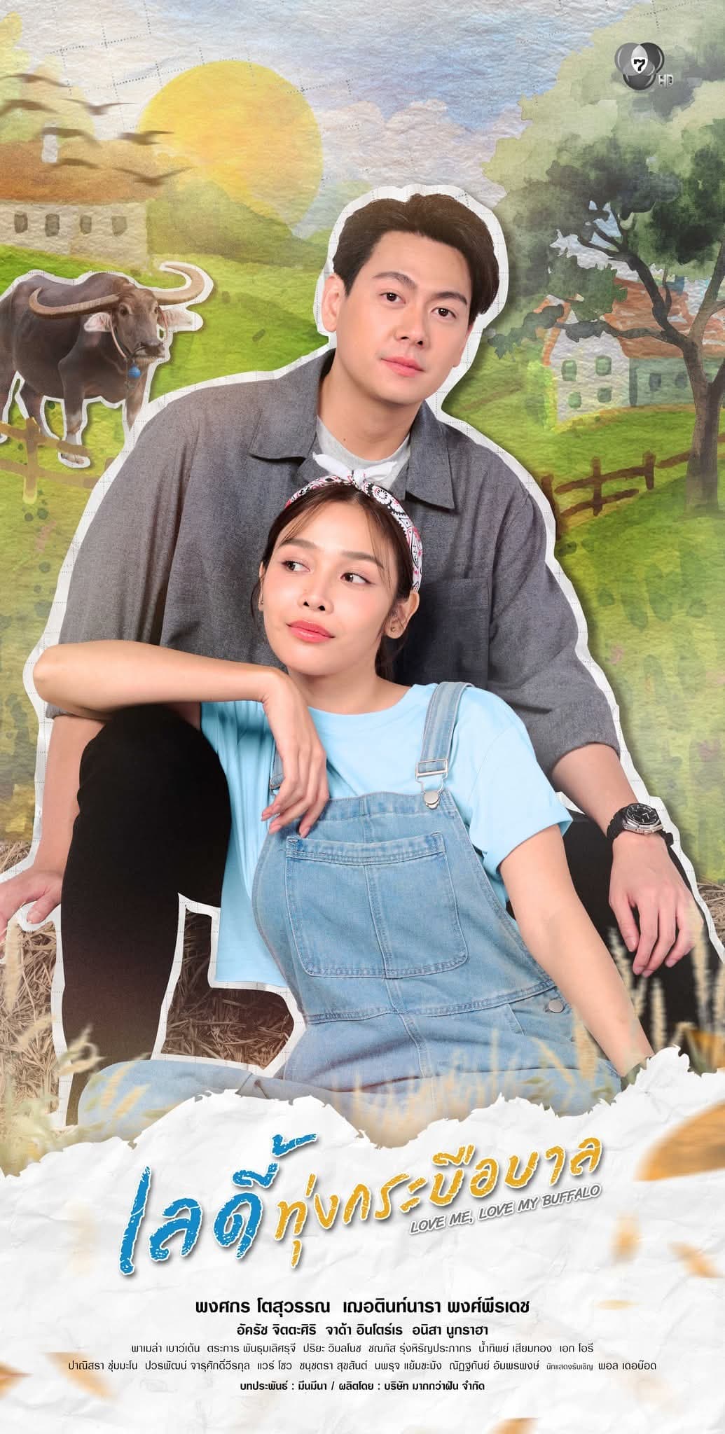 โปสเตอร์ละคร เลดี้ทุ่งกระบือบาล ใช้เป็นพื้นหลัง